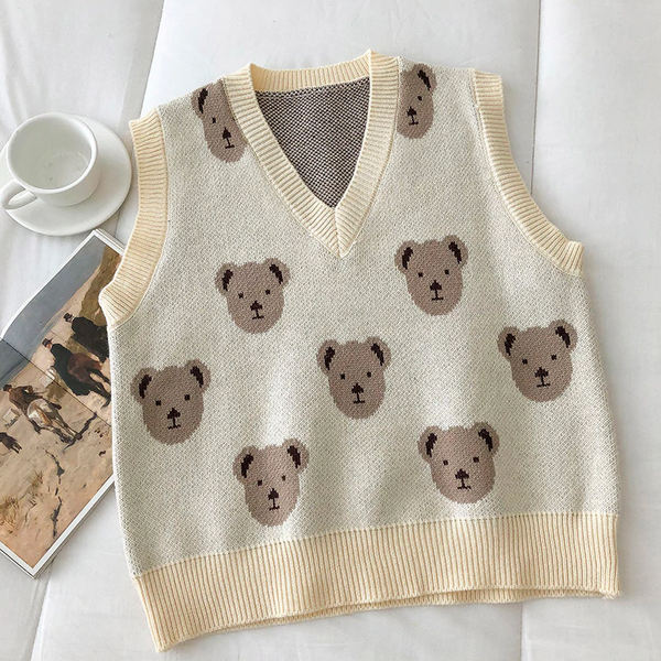 Teddy Bear Sweater Vest M/L – OMNIA