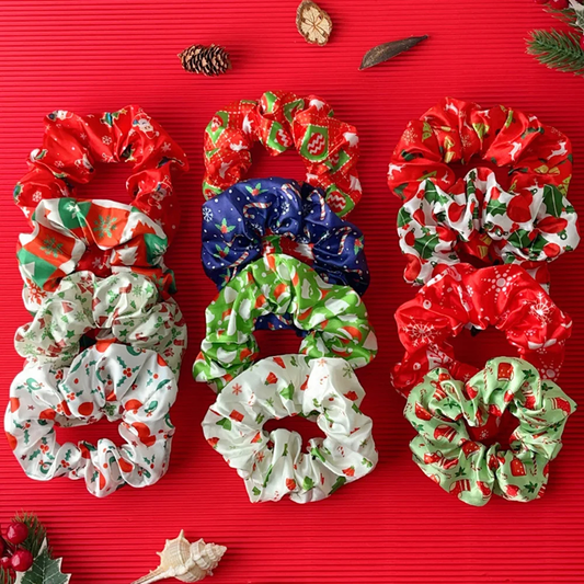 Christmas Scrunchy Pack (set of 12)