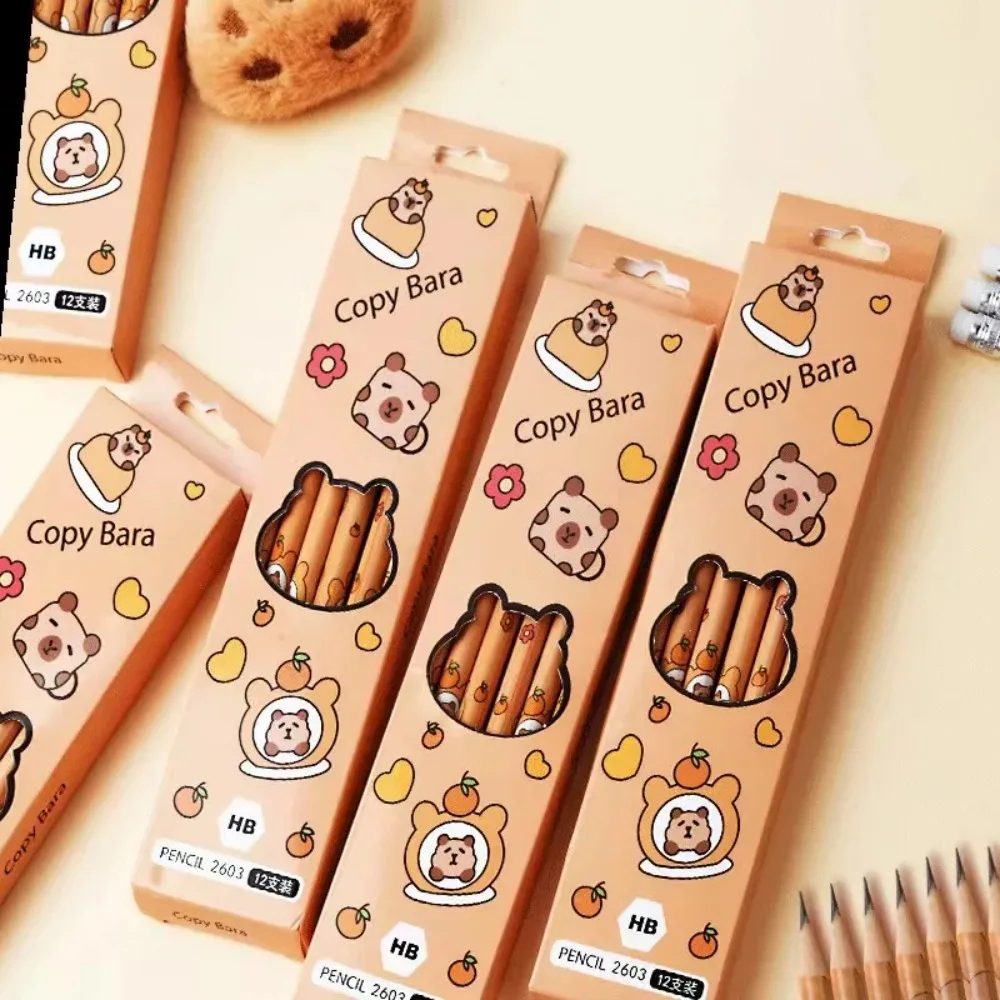 Capybara Pencil Box Set (12 Pencils)