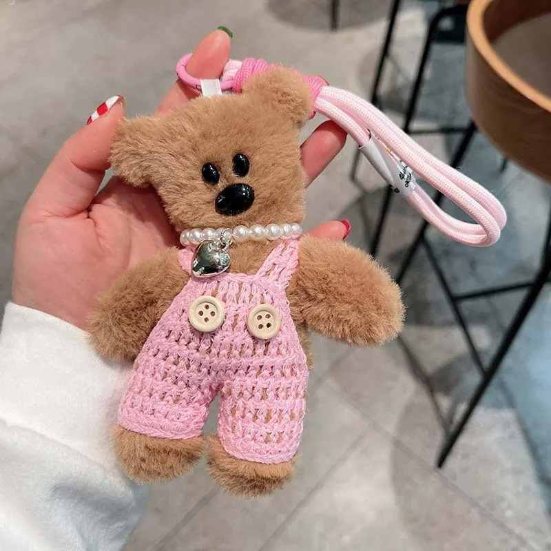 Overall Teddy Bear Character Plush Keychain (11 Colours)