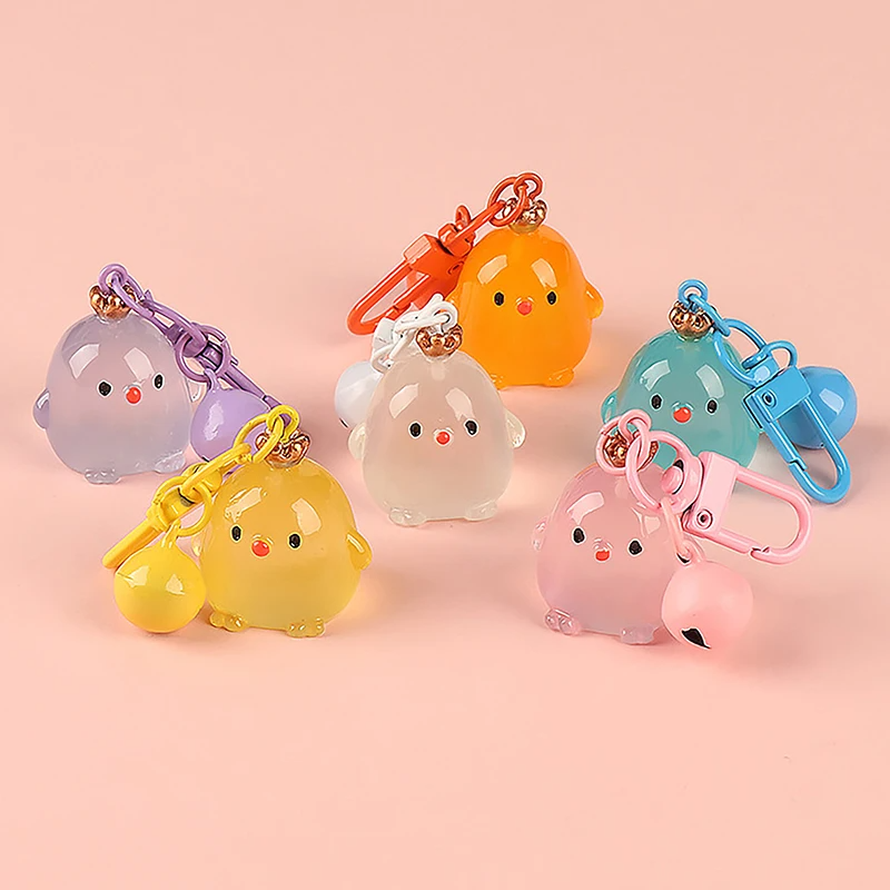 Glow in the Dark Baby Chick Character Clip on Charm (6 Colours)