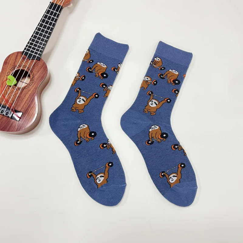 Weight Lifting Sloth Crew Socks