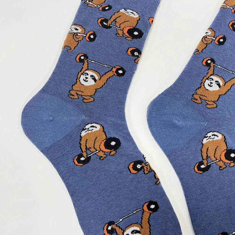 Weight Lifting Sloth Crew Socks