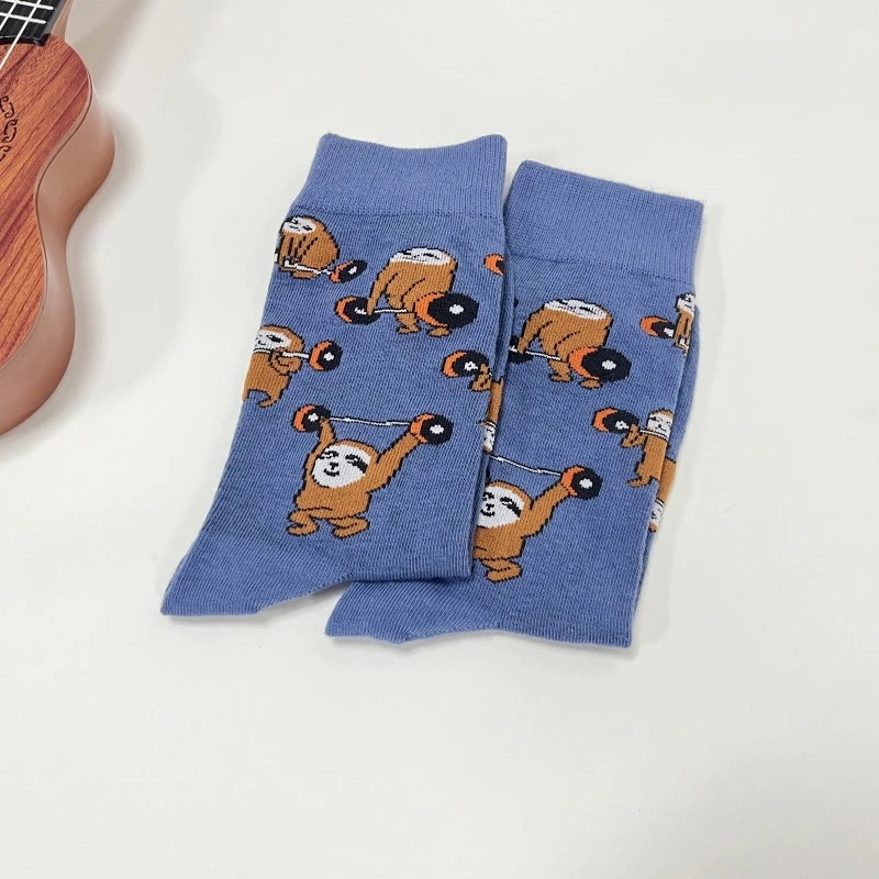 Weight Lifting Sloth Crew Socks