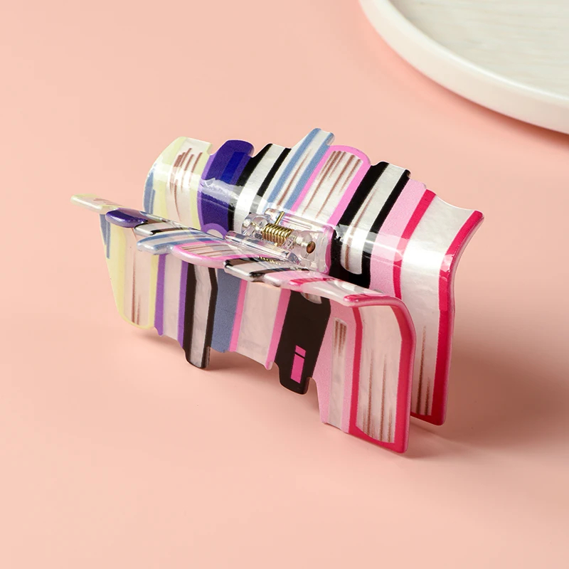 Stack of Books Glossy Acrylic Hair Claw Clip (2 Designs)