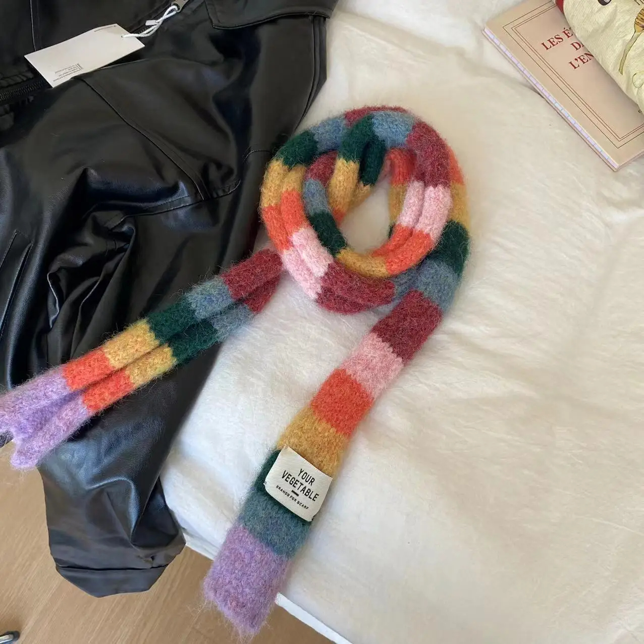 Multicolour Striped Skinny Scarf (5 Colours)