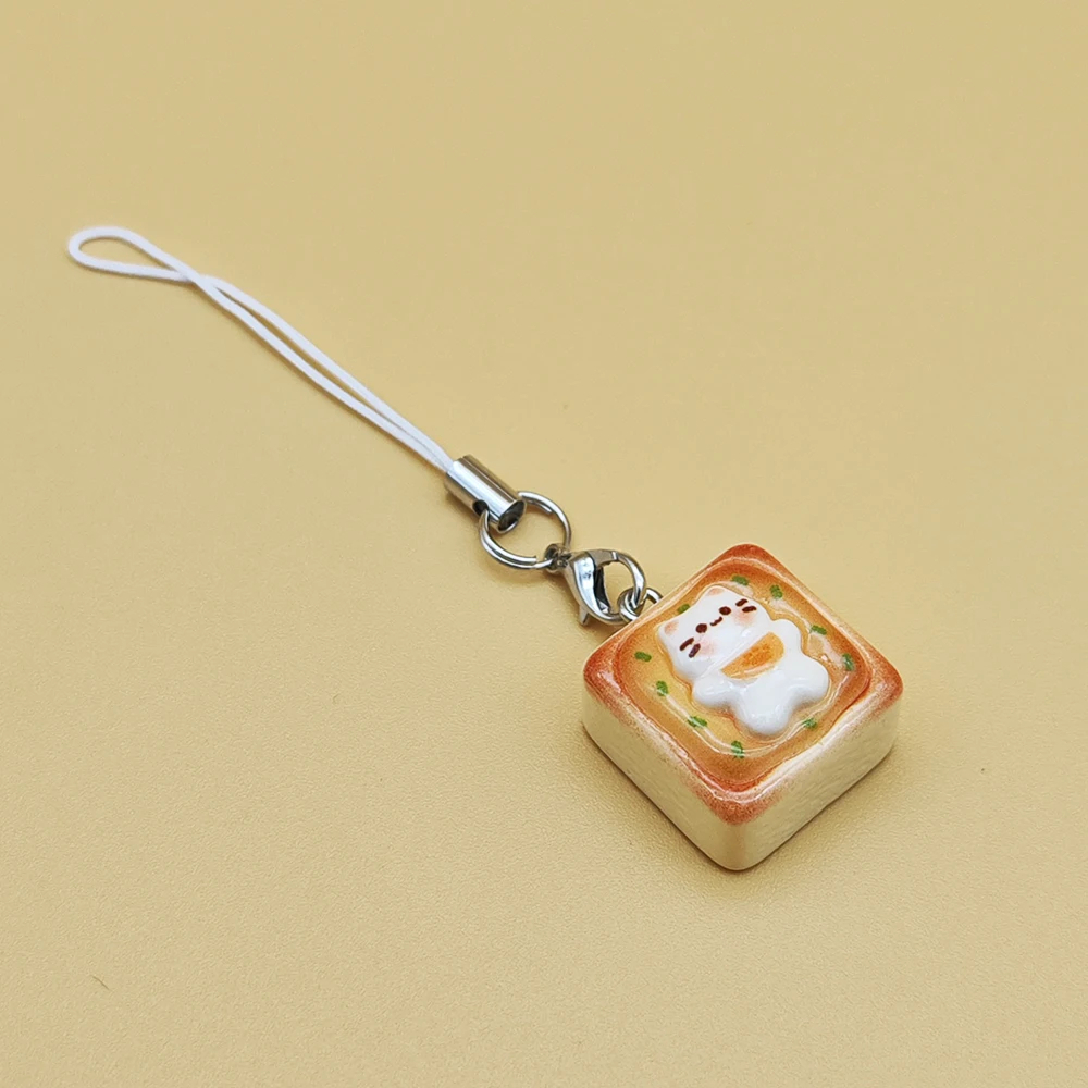 Bread Kitty Charm Strap, Set of 3