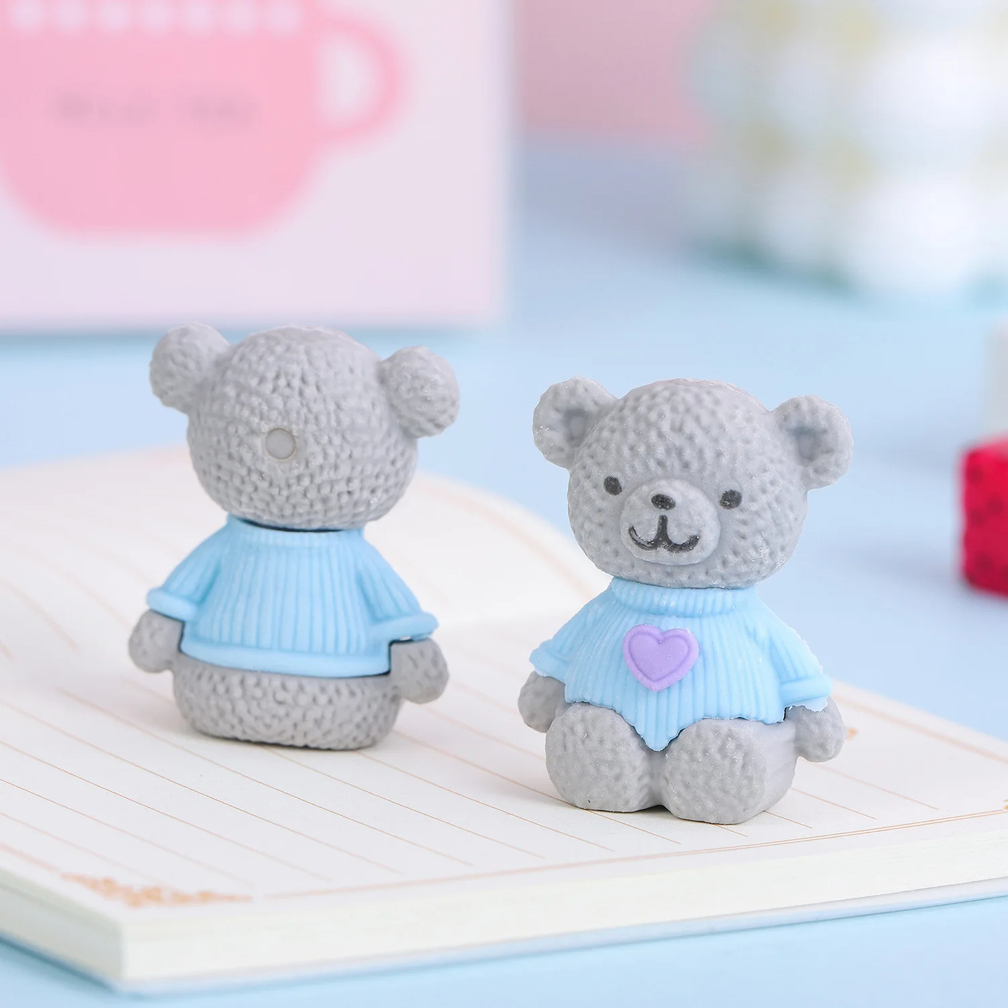 Teddy Bear Eraser Pack (Set of 4)