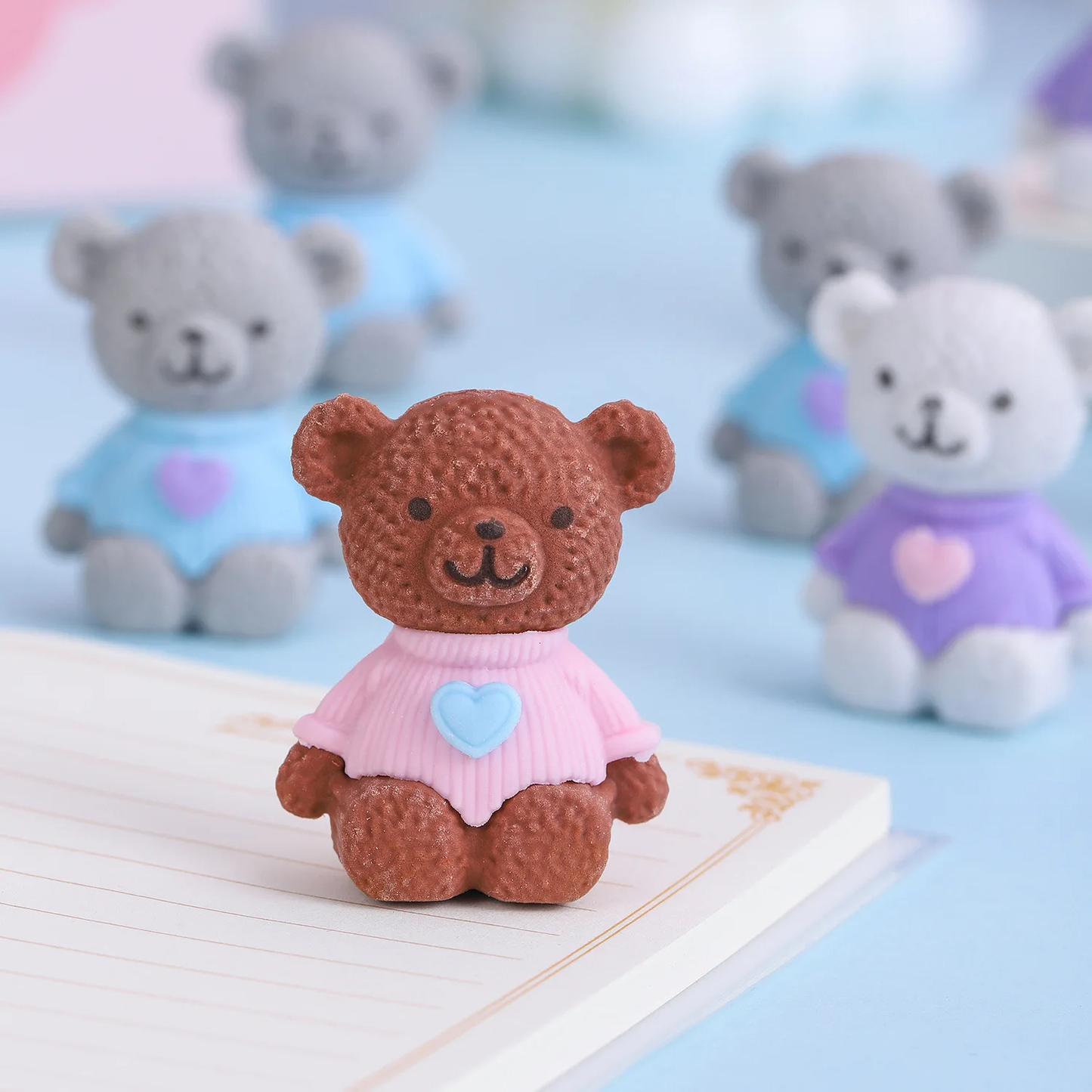 Teddy Bear Eraser Pack (Set of 4)