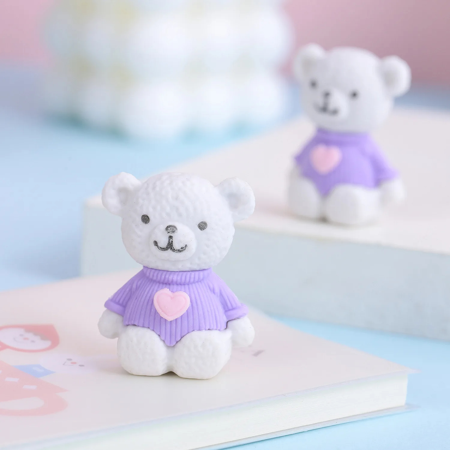 Teddy Bear Eraser Pack (Set of 4)