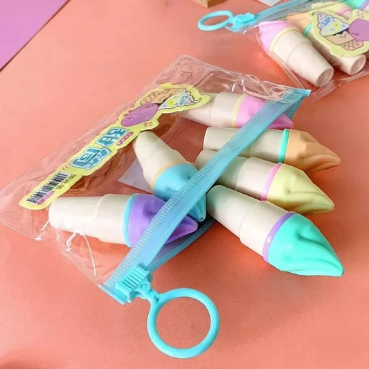 Soft Serve Ice Cream Eraser Pack