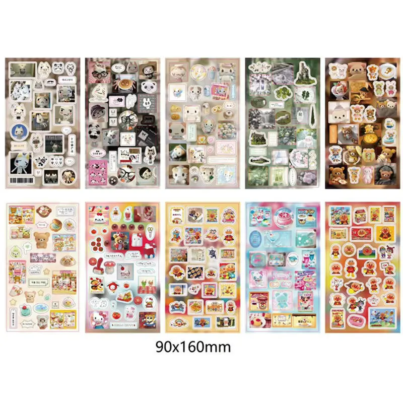 y2k Showa Scrap Sticker Sheet Packs