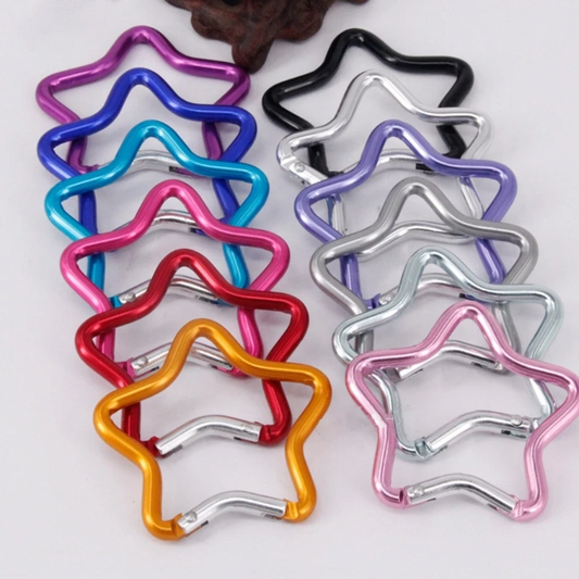 Star Shaped Carabiner Clip (13 Colours)