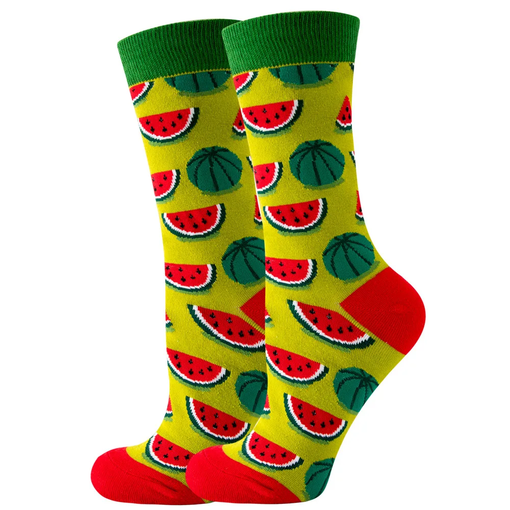 Watermelon Slice Crew Socks