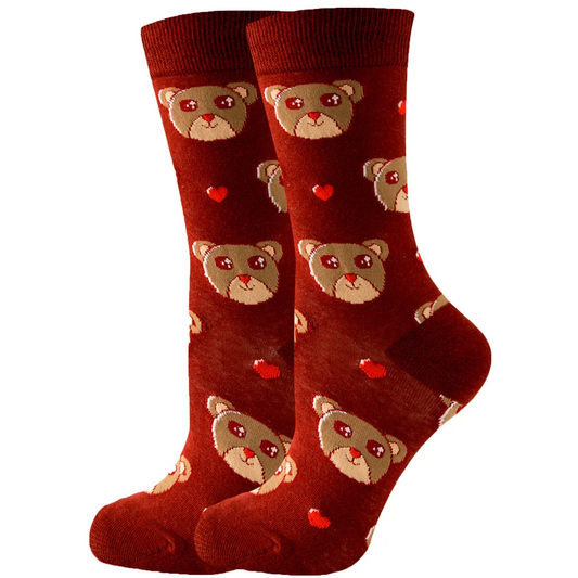 Heart Bears Crew Socks