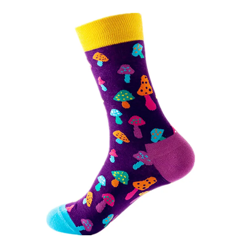 Neon Mushrooms Crew Socks