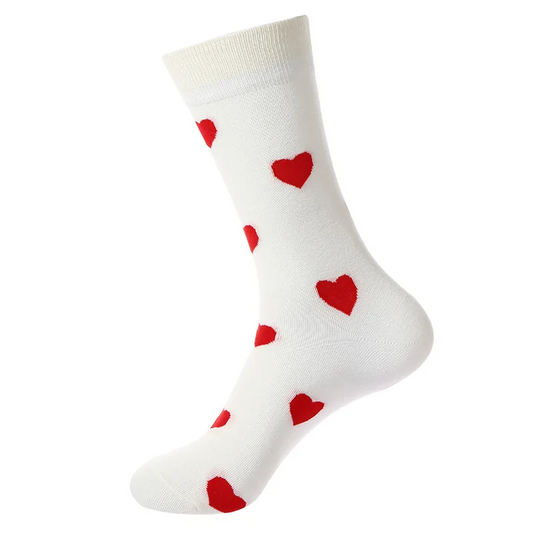 Heart Pattern Crew Socks