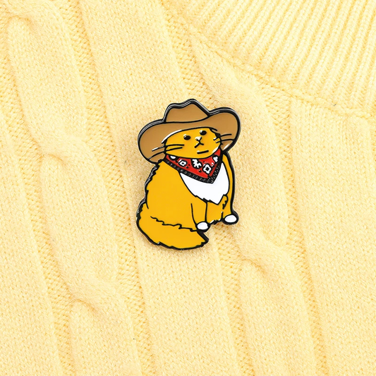 Meowdy Cowboy Cat Enamel Pin