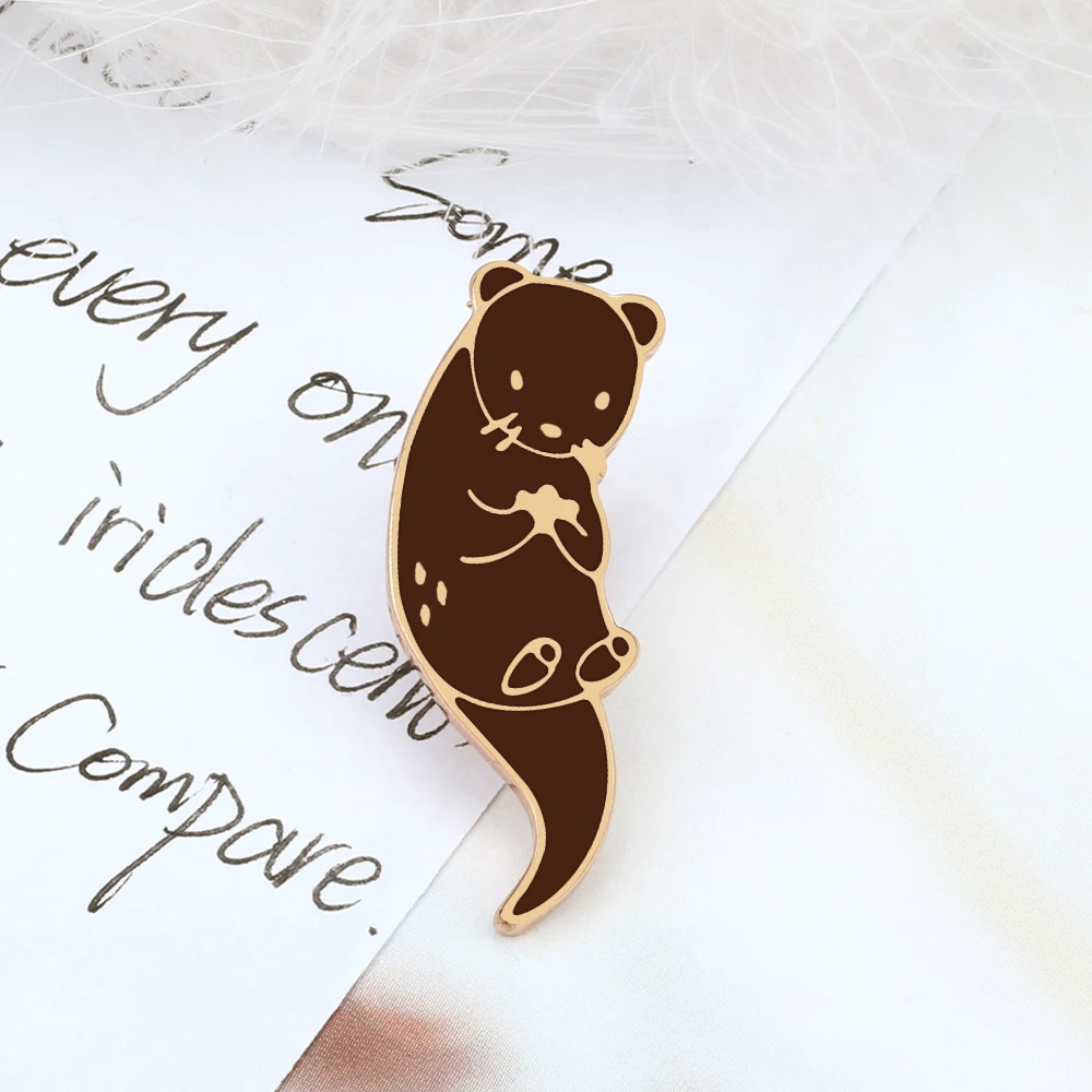 Otter Dog Enamel Pin (2 Designs)