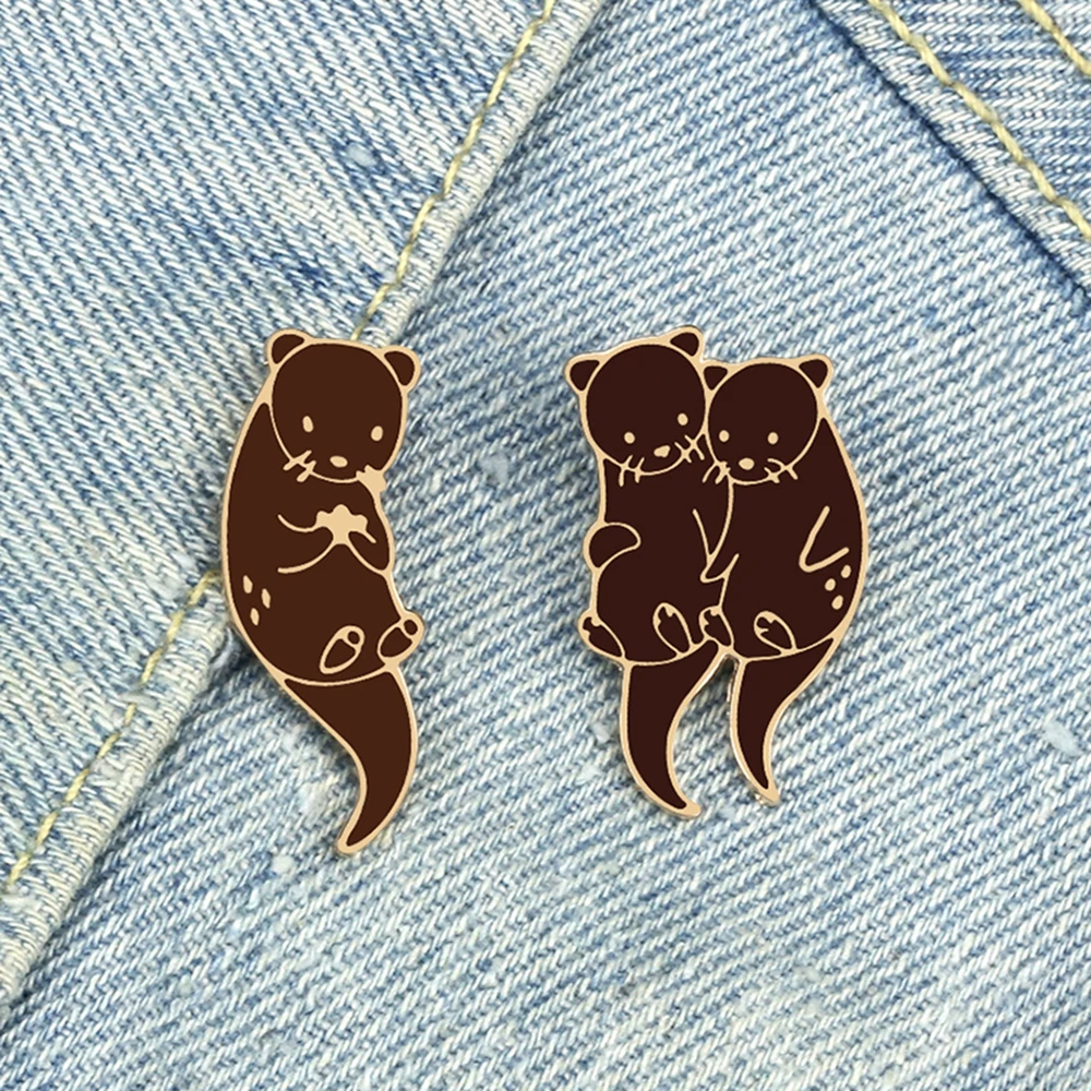 Otter Dog Enamel Pin (2 Designs)