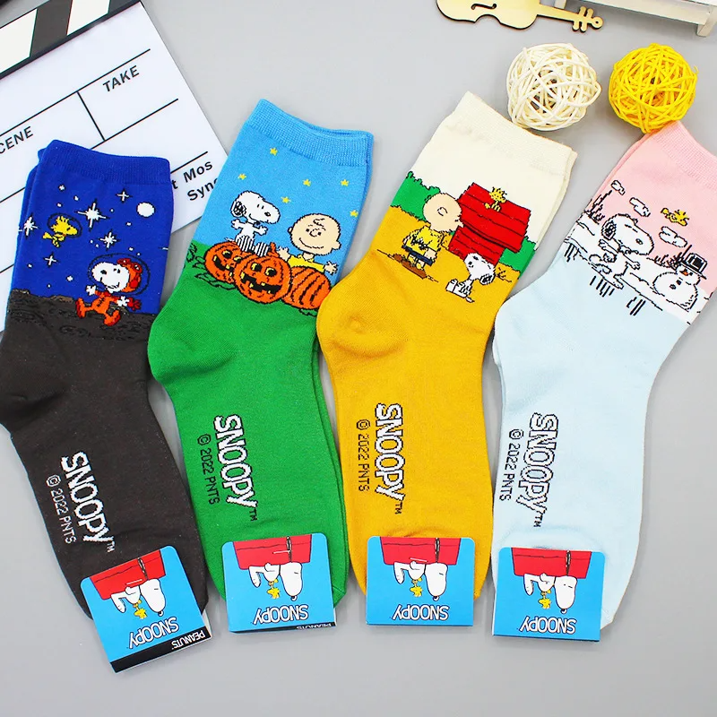 Seasonal Snoopy Crew Socks (4 Designs)