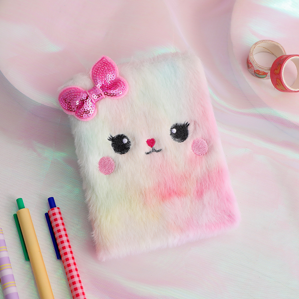 Plush Rainbow Kitten Mini Notebook (4 Designs)