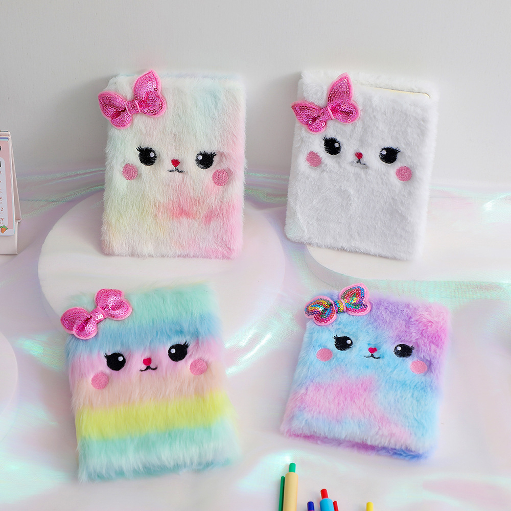 Plush Rainbow Kitten Mini Notebook (4 Designs)