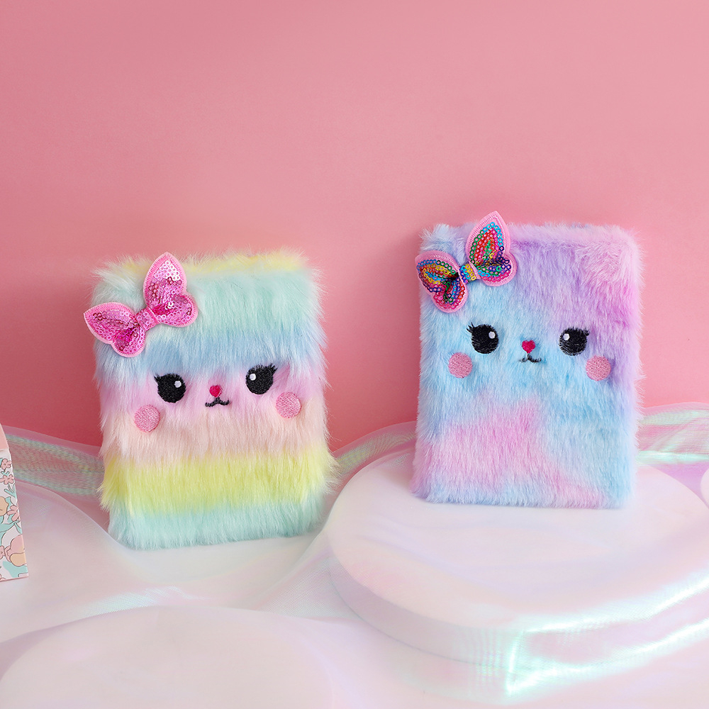 Plush Rainbow Kitten Mini Notebook (4 Designs)