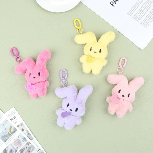 Pastel Bunny Plush Clip On Character  (4 Colours)