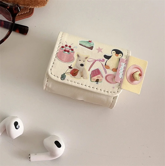 y2k Collage Foldover AirPods Charger Case Cover