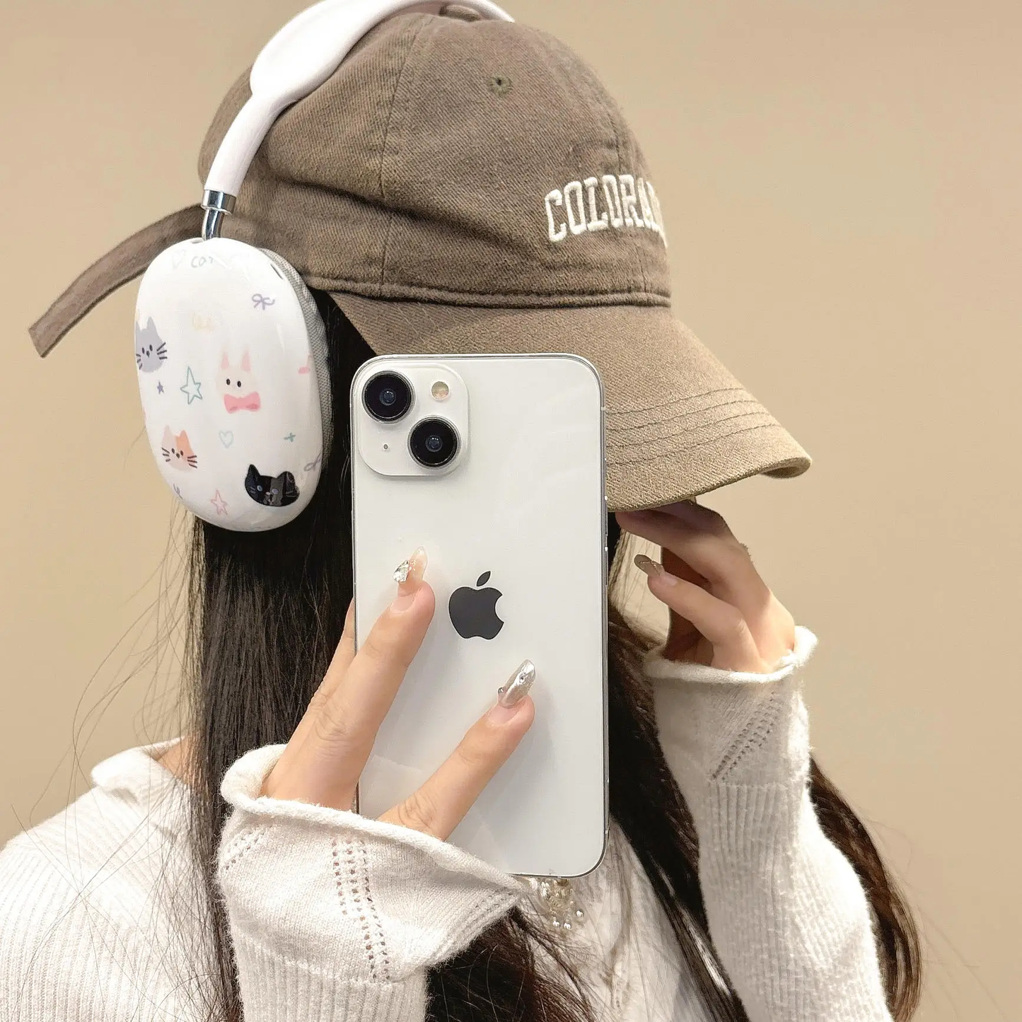 Cat Face Headphone Covers