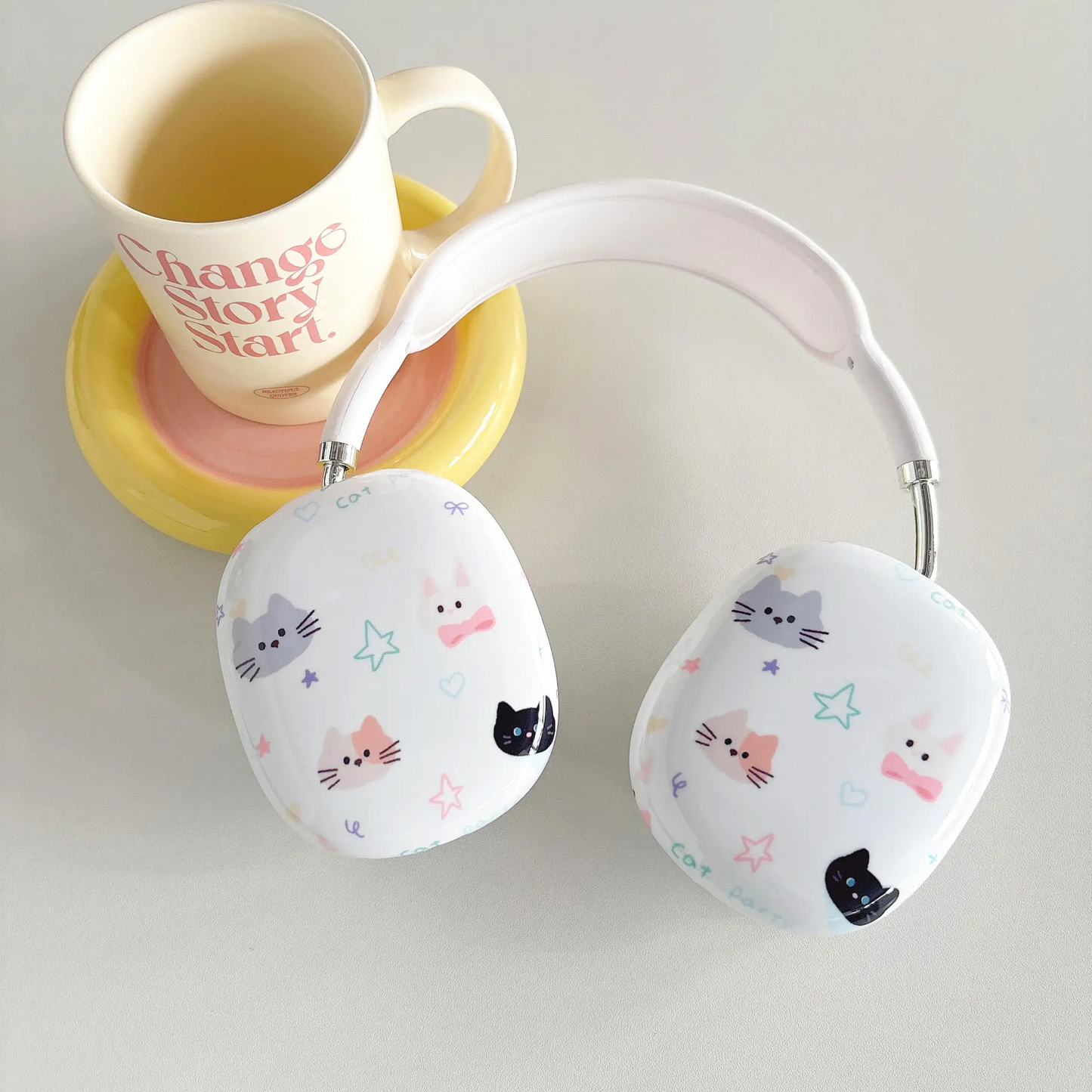 Cat Face Headphone Covers