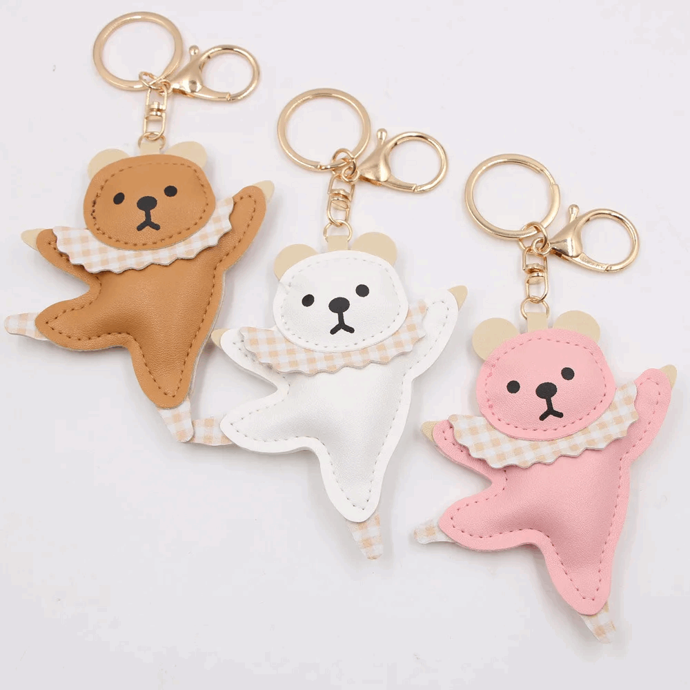 Ballerina Dancing Bear Keychain (3 Colours)