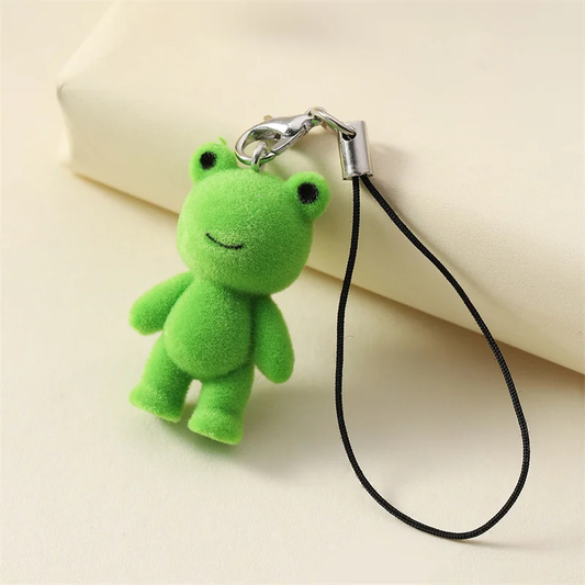 Flocked Froggy Clip on Charm (3 Types)