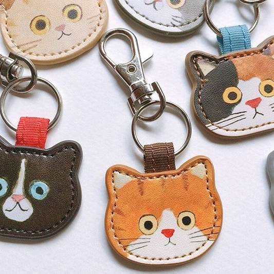 Kitty Cat Face Keychain (6 Designs)