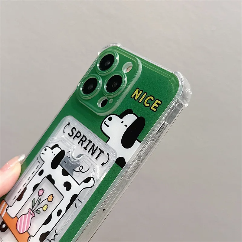 Skateboarding Dog iPhone Case with Card Slot