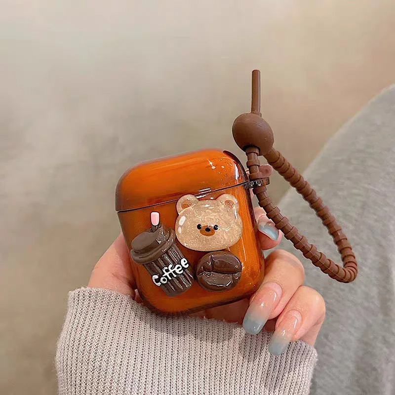 Coffee Bear AirPods Charger Case Cover