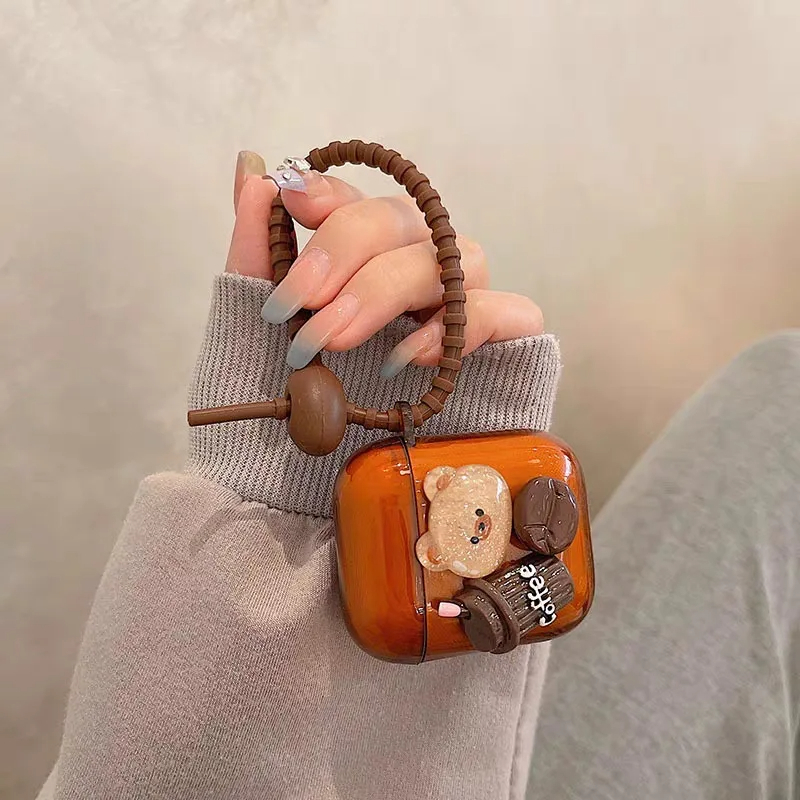 Coffee Bear AirPods Charger Case Cover