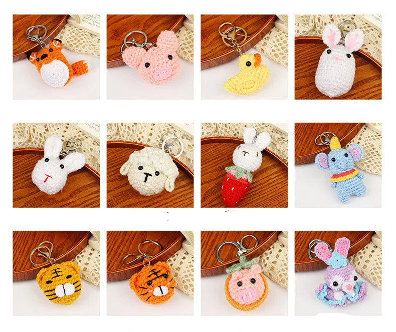 Kawaii Crochet Character Keychain (210Designs)