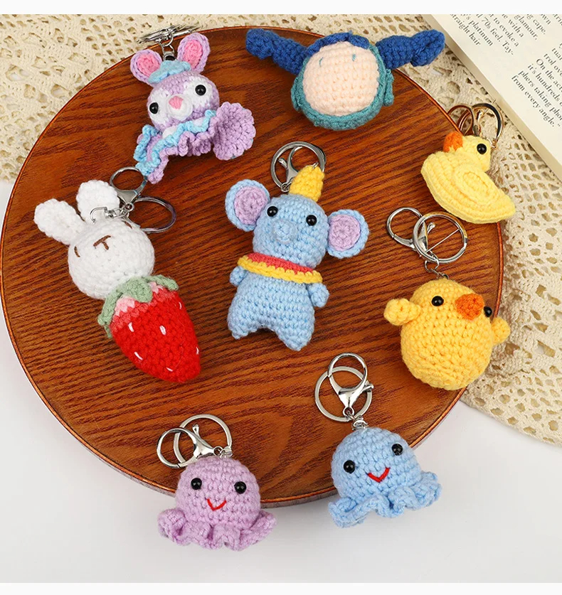 Kawaii Crochet Character Keychain (210Designs)