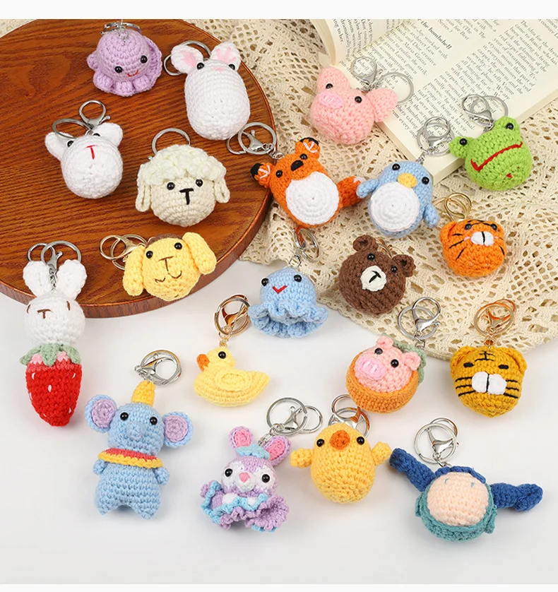 Kawaii Crochet Character Keychain (210Designs)