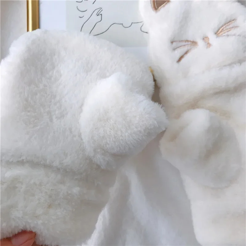 Fluffy Kitty Cat Gloves (5 Colours)