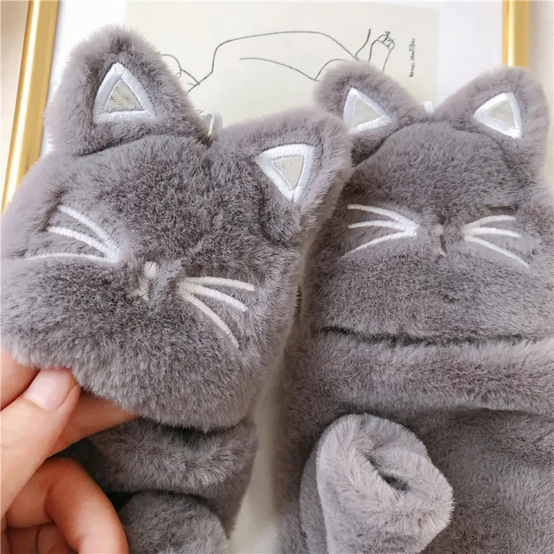 Fluffy Kitty Cat Gloves (5 Colours)