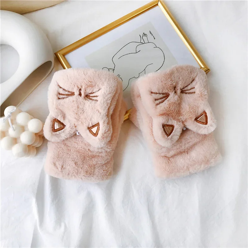 Fluffy Kitty Cat Gloves (5 Colours)