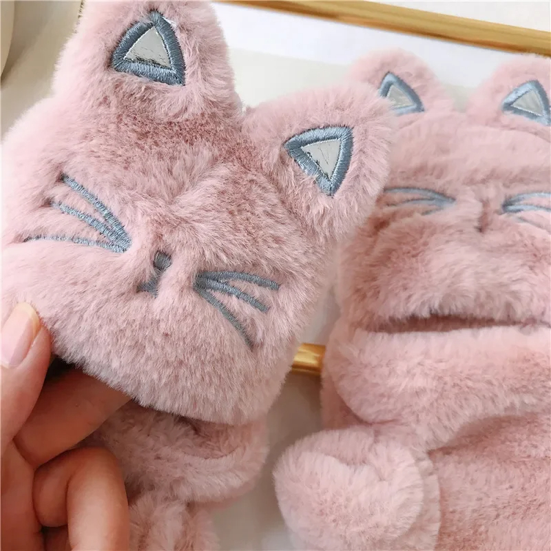 Fluffy Kitty Cat Gloves (5 Colours)