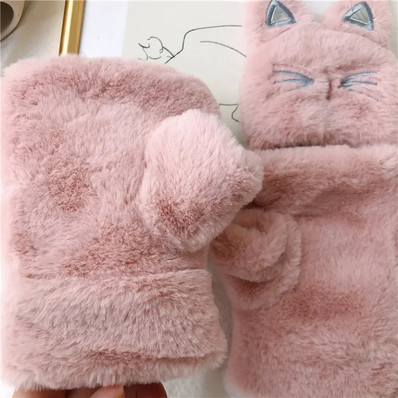 Fluffy Kitty Cat Gloves (5 Colours)