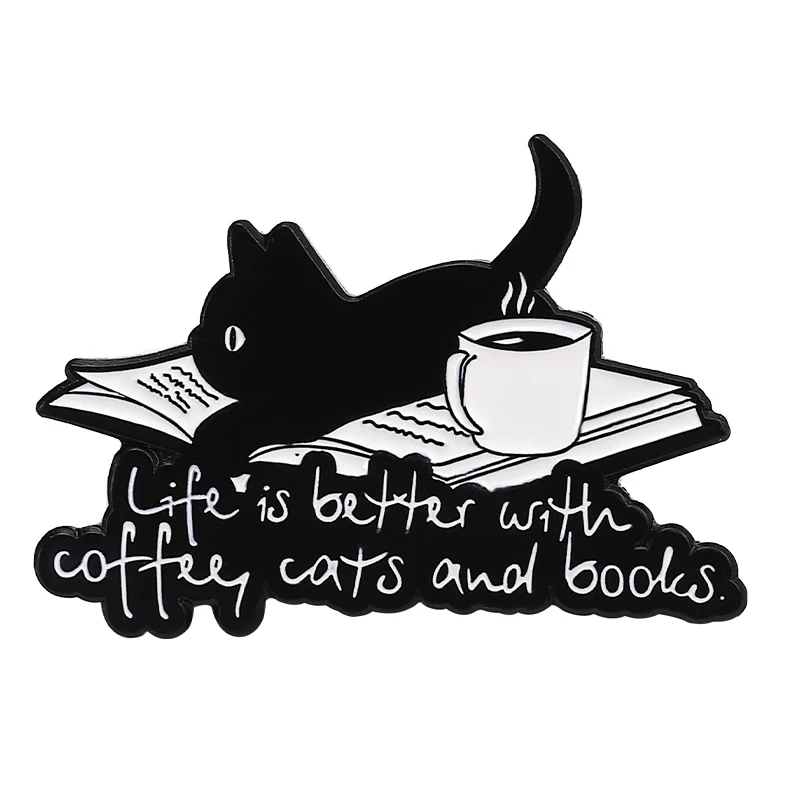 Bookish Cat Enamel Pin