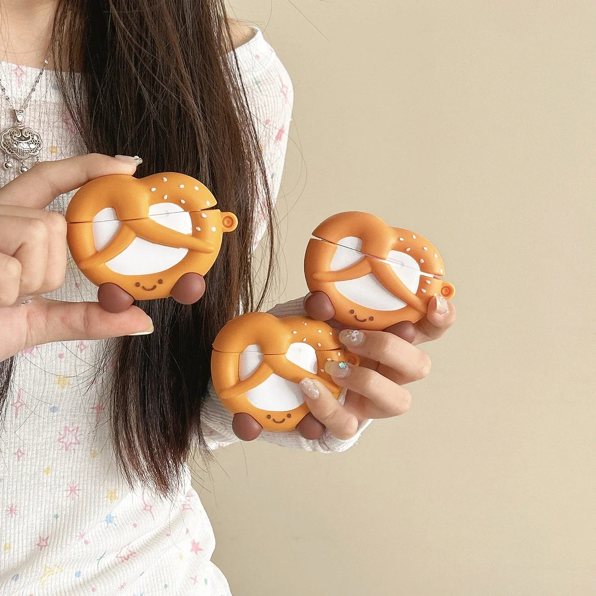 Pretzel Character AirPods Charger Case Cover