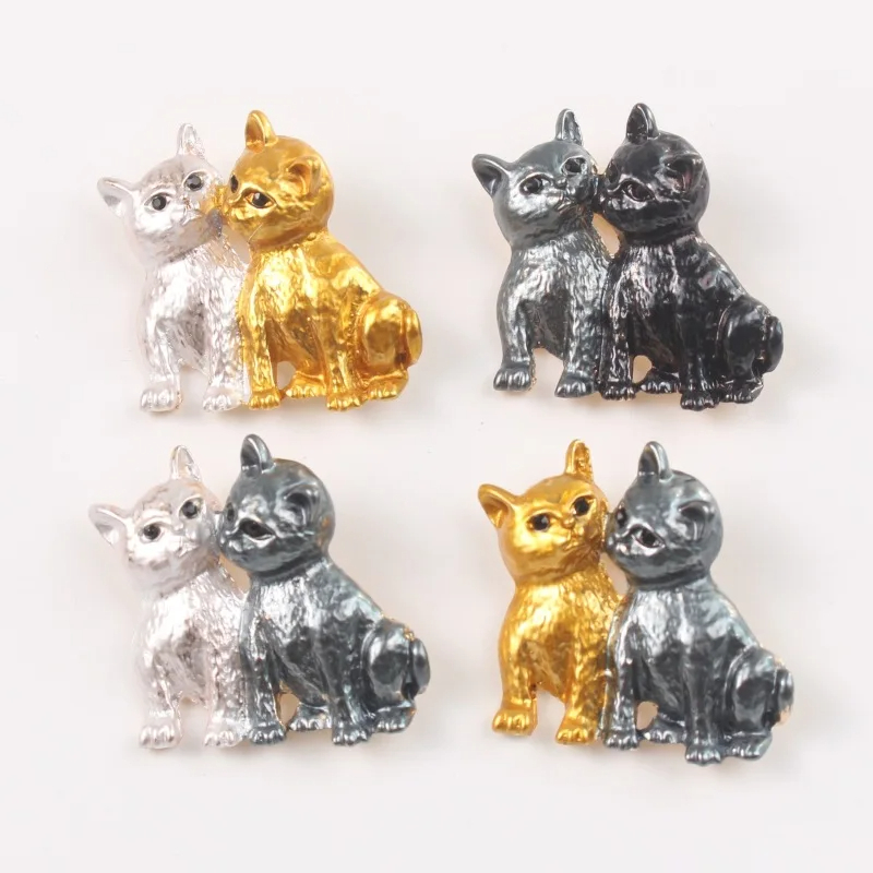 Vintage Style Kitten Brooch (4 Colours)