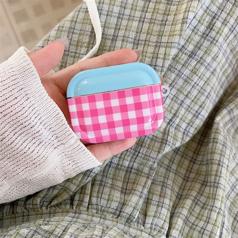 Gingham AirPods Charger Case Cover with Mini Tote Bag (2 Colours)